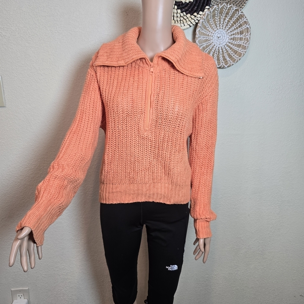 American Eagle Outfitters Orange Cowl Neck Sweater